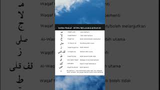 tanda wakaf ||belajar Qur'an