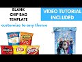 Chip Bag Template-How to make custom party Favors- on Canva
