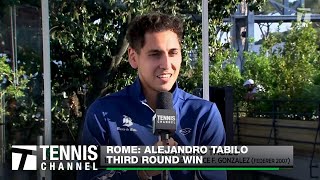 Alejandro Tabilo Shares Emotions After HUGE Upset Win Over Djokovic | 2024 Rome 3rd Round