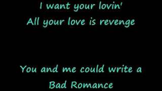 lyrics Lady GaGa Bad Romance
