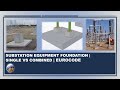 Isolated vs Combined Substation Equipment foundation design - Eurocode