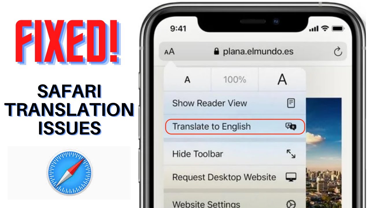 stop auto translate safari