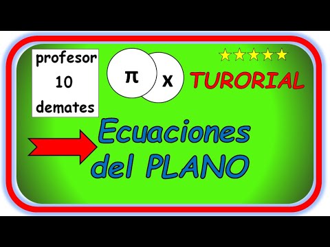 Ecuaciones del PLANO  explicación TUTORIAL