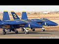 2023 Blue Angels! Winter Training arrival NAF El Centro (9 Jets!)