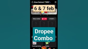 Dropee combo 6 - 7 february | Dropee Daily combo today   #dropee #dropeecombotoday