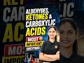 Most IMP Questions of Aldehyde, Ketone & Carboxylic Acid🔥-Vanshika Mam #hscboard #shortsfeed #shorts
