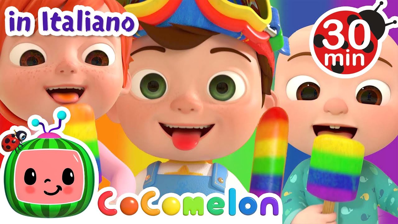 ⁣Impara i color con il ghiacciolo di color' arcobaleno | CoComelon Italiano - Canzoni per Bambin