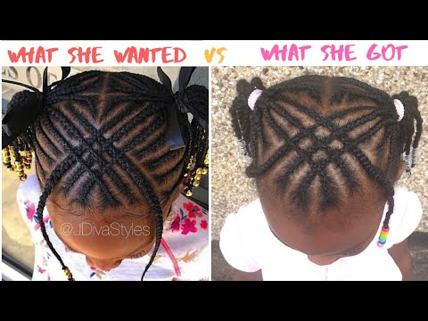 Back to School Kids Hair styles with Natural Afro Hair 4c (Cornrows,  twists & Beads)