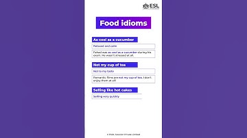 Food Idioms - English Idioms for Food 🤩 | Learn with ESL