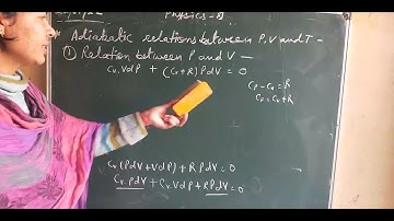 Adiabatic relations between P, V and T
