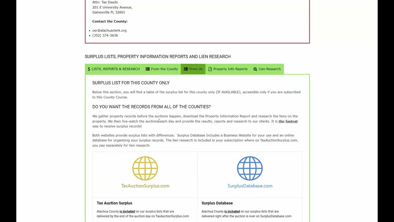 2023-24 Florida Overbids (Tax Deed Surplus) 