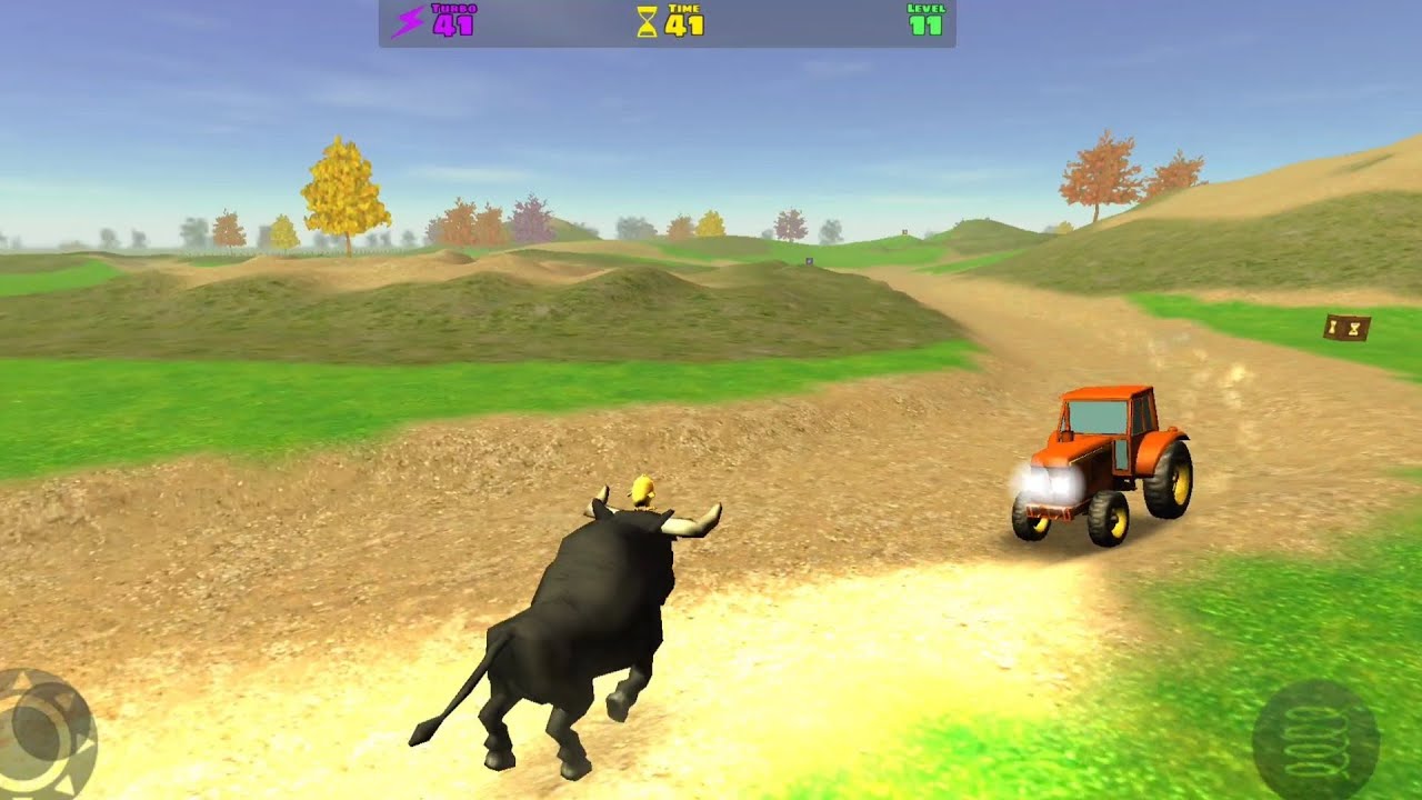TORO TURBO - EL POLLITO Y EL TRACTOR 3D - EL TORO  NO NOS PUEDEN ALCANZAR