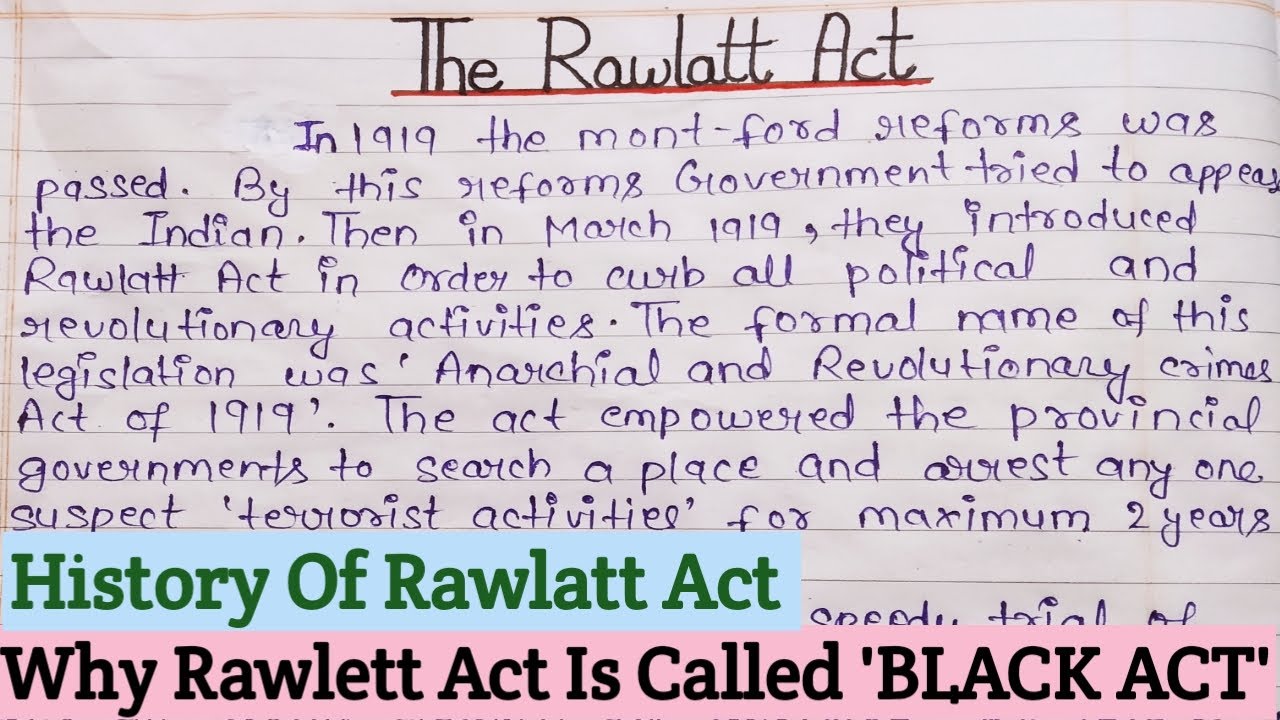 rowlatt act essay in english