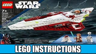 Sædvanlig at klemme tæerne LEGO Instructions | Star Wars | 75333 | Obi-Wan Kenobi's Jedi Starfighter -  YouTube