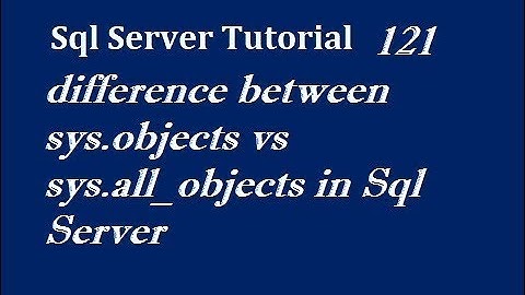 sys.objects vs sys.all_objects in Sql Server