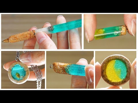 10 Resin Accessories FAIRY PENDANTS MADE FROM AND EPOXY RESIN 