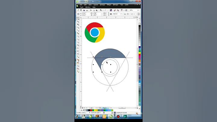 Google Chrome Logo Design in coreldraw #shortsfeed #shorts #coreldraw / CorelwaliSarkar