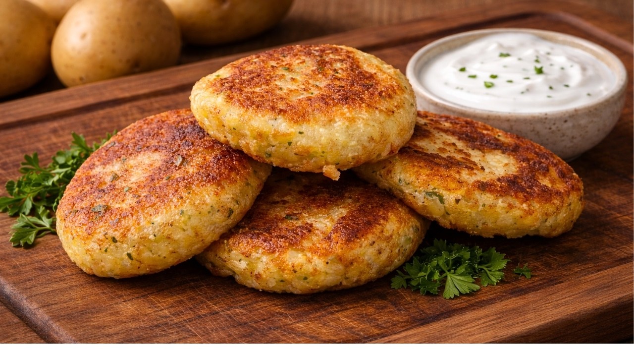 Всего 3 ингредиента! Эти золотистые картофельные котлеты покорят вас с первого кусочка!