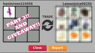 Trading frost furry to mega legendary in Adopt Me!! (part 3!!) and a giveaway!!