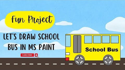 🚌 How to Draw a School Bus in MS Paint | Easy Tutorial for Grades 3-5 | @computerlab10