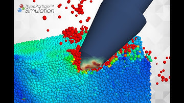 Simulation of a Rock cutting process with Discrete Element Method (DEM)
