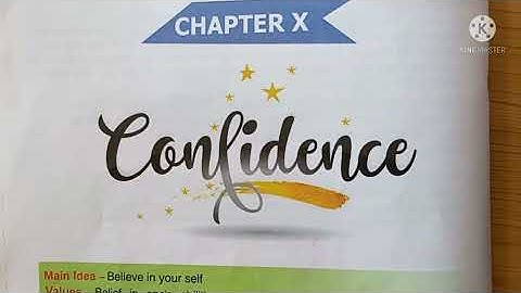 Class-1 Subject- Moral science Chapter-10 Confidence
