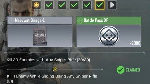 Call Of Duty Mobile Kill 20 Enemies with Any Sniper Rifle Task Complete