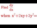 Implicit differentiation @Tutorarun