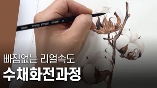 :  -/ Real-time Full Watercolor painting process