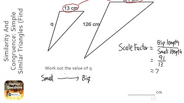 Similarity And Congruence: Simple Similar Triangles (Find Small) (Grade 5) - GCSE Maths Revision