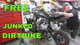 Busted up 110cc Dirt Bike, Can We Save It? pt 2 of 2