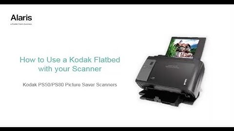 Using a Kodak Flatbed Accessory with the Kodak Picture Saver Scanning System PS50/PS80
