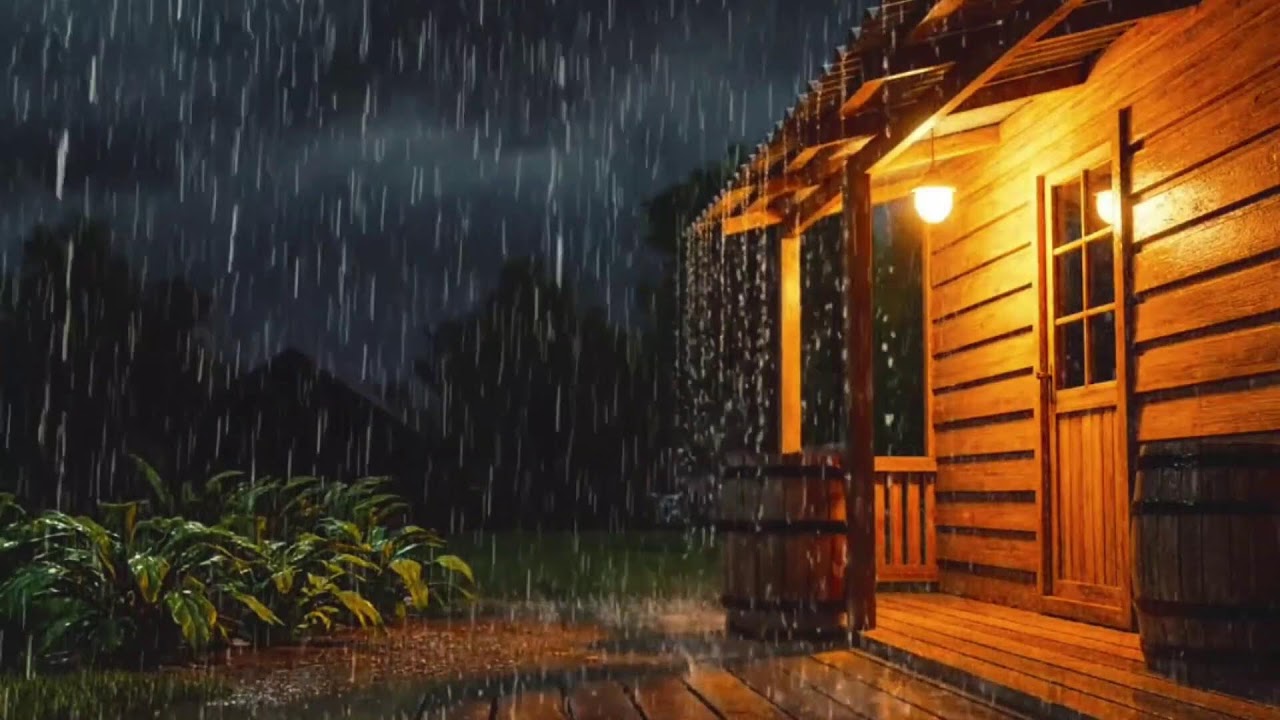 Dark Night Rain & Thunder Ambience | 24/7 Live Sleep Sounds | HEAVY RAIN | RAIN SOUND FOR SLEEP