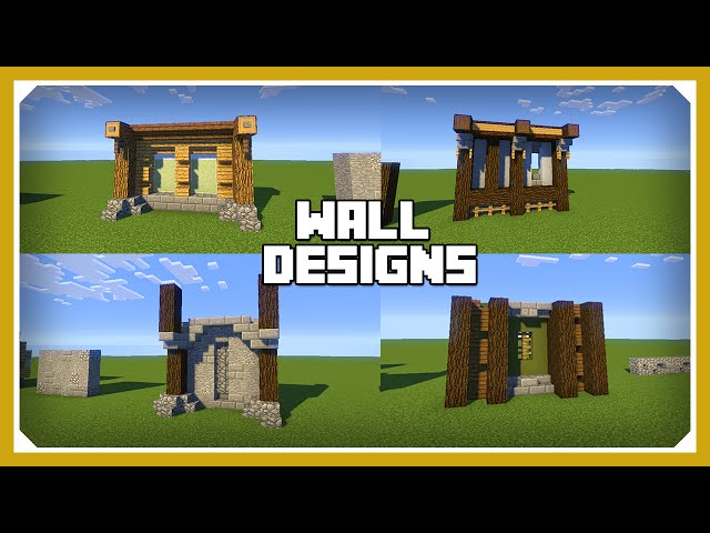 Minecraft How To Build A Wall Design Tutorial Easy Survival Minecraft Youtube