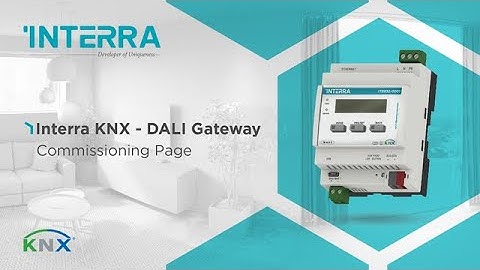 Interra KNX - DALI Gateway: Commissioning Page