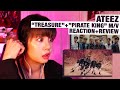 OG KPOP STAN/RETIRED DANCER reacts+reviews Ateez "Treasure" + "Pirate King" M/V!