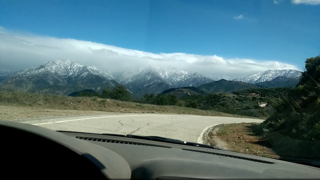 Amazing view of snow capped Mt Baldy today Monday March 2 from the Glendora Ridge Mountain Road