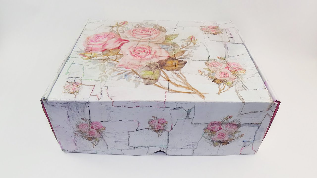 💲Gana dinero con cajas de cartón con decoupage y efecto mármol💲