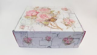 💲Gana dinero con cajas de cartón con decoupage y efecto mármol💲