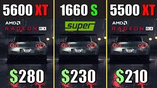 RX 5600 XT vs. GTX 1660 Super vs. RX 5500 XT