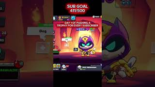 Day 1 of pushing a trophy for every sub I get  #brawlstars #trophypushing 