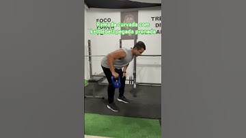 Remada curvada com kettlebell pegada pronada - prof. Matheus Gomes