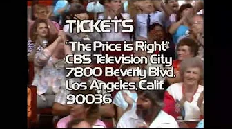 Ticket Plug from the November 8, 1988 Price is Right episode!