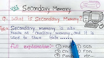 What is Secondary Memory? full Explanation | auxiliary memory क्या है?