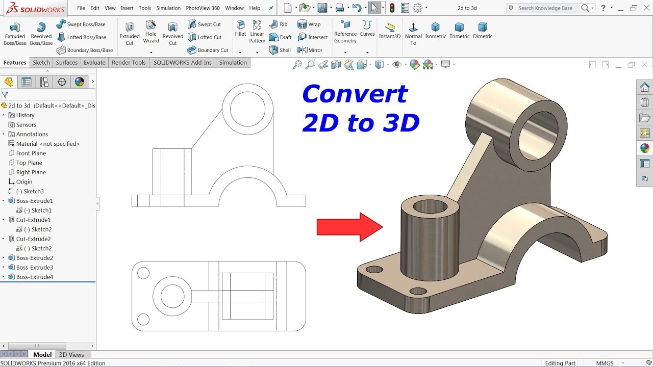 What is the conversion of 2D to 3D?