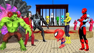 Siêu nhân người nhện 3 SpiderMan Superhero Rescue 4 Baby Spiderman Battle Bad Guy joker Venom, Hulk