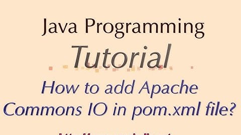 How to add Apache Commons IO in pom.xml file?