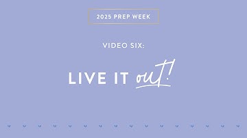 2025 PowerSheets Prep Week | Video Six | Get Ready for January