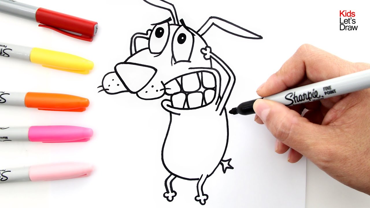 Cómo dibujar a CORAJE, El Perro Cobarde | How to draw Courage The ...