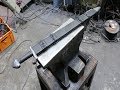 Forging a wild Damascus Viking sword, the complete movie.